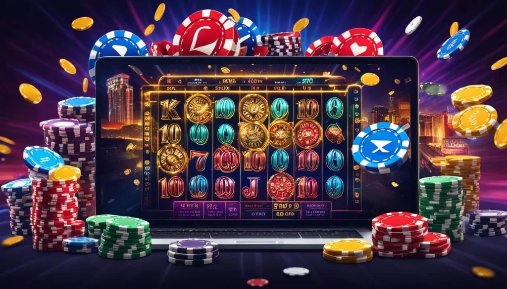 Hình ảnh bàn chơi Texas Hold'em với các chip poker và quân bài, thể hiện chiến lược cao cấp